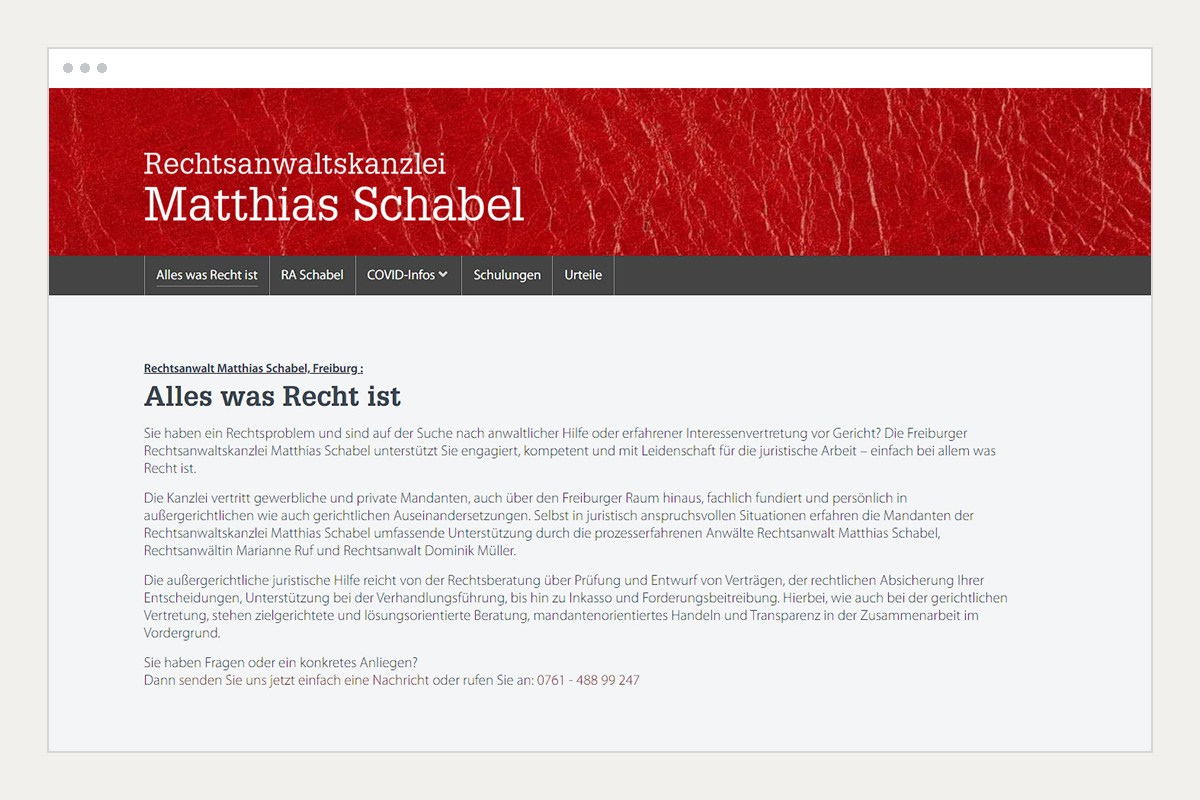 Projektansicht: RA M. Schabel, Freiburg