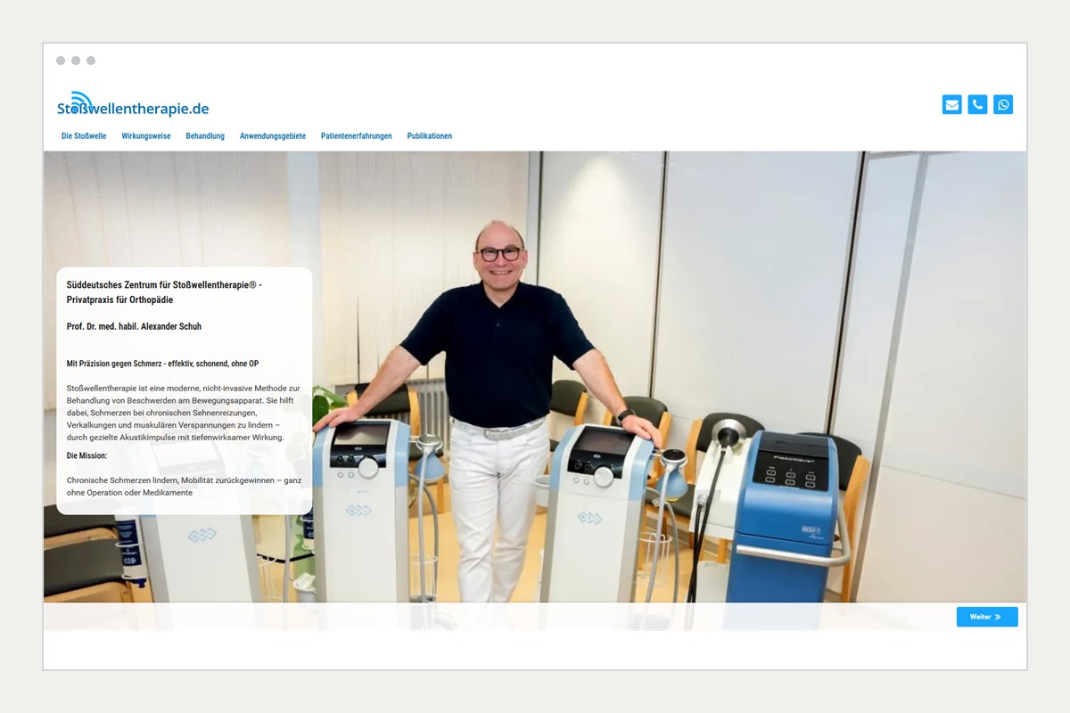 Projektansicht: Stoßwellentherapie